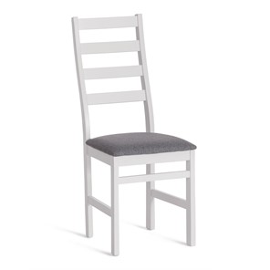 Обеденный стул ROSARIO / white, ткань тёмно-серая (150), id 20215 в Красноярске